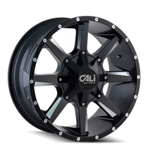 Load image into Gallery viewer, 9100-2237M - Cali Off-Road Busted 20X12 6X135 -44mm Satin Black With Milled Spokes - Cali Off-Road Wheels Canada