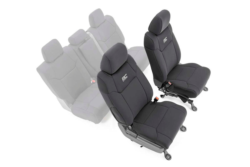 91026A Seat Covers - Front W/ Console Cover - Toyota Tundra 2WD/4WD (14-21) Rough Country Canada