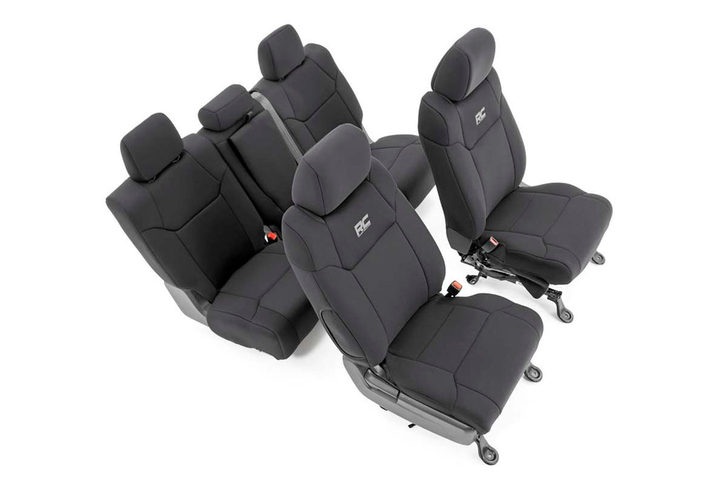91027A Seat Covers - FR w/ Console Cover and Rear - Toyota Tundra (14-21) Rough Country Canada