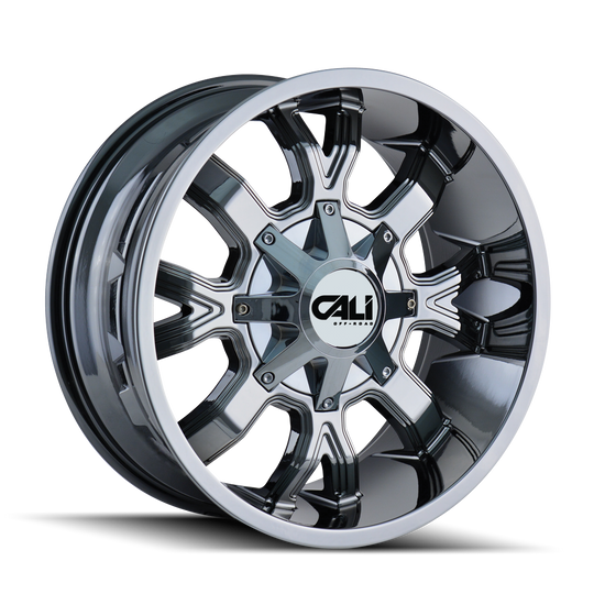 9104-2997C - Cali Off-Road Dirty 20X9 5X139.7 / 5X150 ET 0mm Chrome - Cali Off-Road Wheels Canada