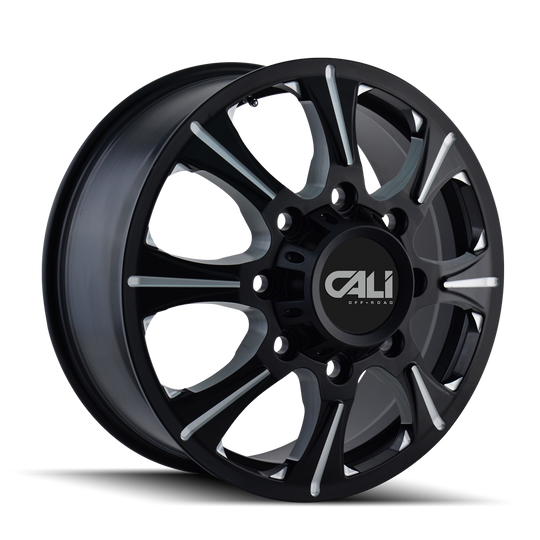 9105-22881BF116 - Cali Off-Road Brutal 22X8.25 8X165.1 127mm Black And Milled - Cali Off-Road Wheels Canada