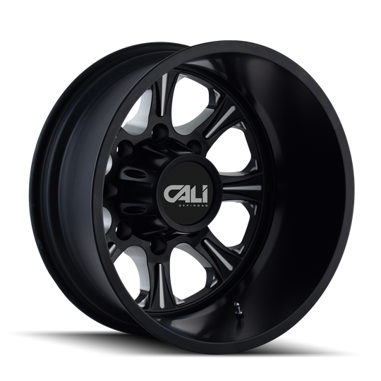 9105-22881BR116 - Cali Off-Road Brutal 22X8.25 8X165.1 -180mm Rear Black With Milled Spokes - Cali Off-Road Wheels Canada