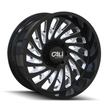 Charger l&#39;image dans la galerie, 9108-22270BM - Cali Off-Road Switchback 22X12 8X170 -51mm Black And Milled - Cali Off-Road Wheels Canada