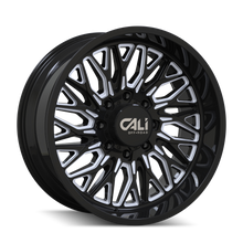 Load image into Gallery viewer, 9118-22181BM - Cali Off-Road Crusher 22X10 8X165.1 /  ET -19mm Gloss Black Milled - Cali Off-Road Wheels Canada
