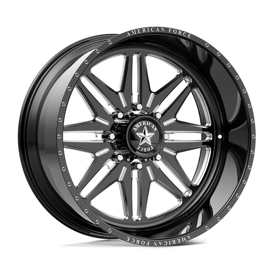 AFTJN07D22-5-21 - American Force AFW Chief 22X12 8X165.1 -40mm Gloss Black Mill-Mach - American Force Wheels Canada