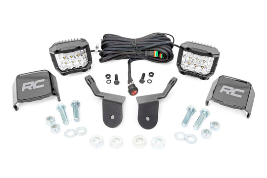 92012 LED Light - Cage Mount - 2" Chrome Pair - Wide Angle - Honda Pioneer 1000 (16-22) Rough Country Canada