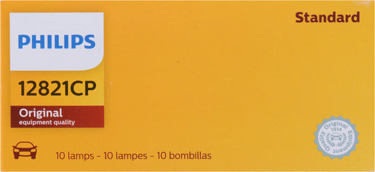 12821CP Philips Standard Minature 12821 - Standard - Multiple Commercial 10-Pack Philips Bulbs