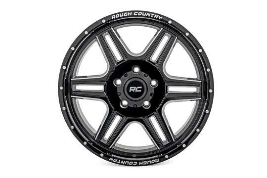 92180017 - Rough Country 92 Series 18X9 6X135 0mm Gloss Black - Rough Country Wheels Canada