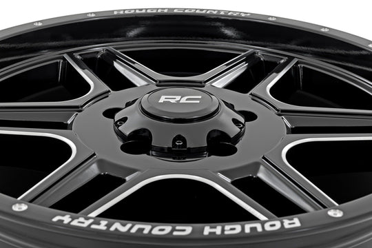 92180017 - Rough Country 92 Series 18X9 6X135 0mm Gloss Black - Rough Country Wheels Canada