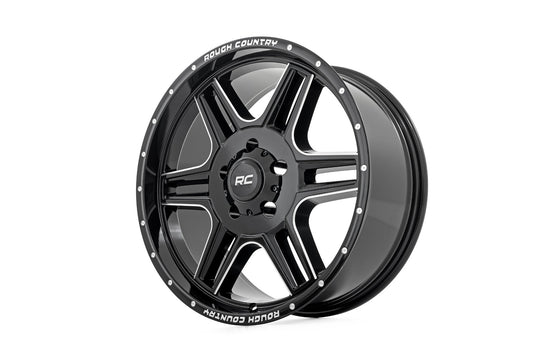 92180017 - Rough Country 92 Series 18X9 6X135 0mm Gloss Black - Rough Country Wheels Canada