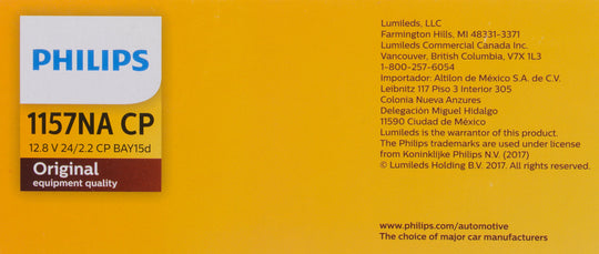 1157NACP Philips Standard Miniature 1157NA - Standard - Multiple Commercial 10-Pack Philips Bulbs