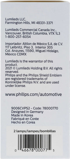9006CVPS2 Philips CrystalVision platinum Headlight 9006 - CrystalVision Platinum - Twin Special Pack Philips Bulbs