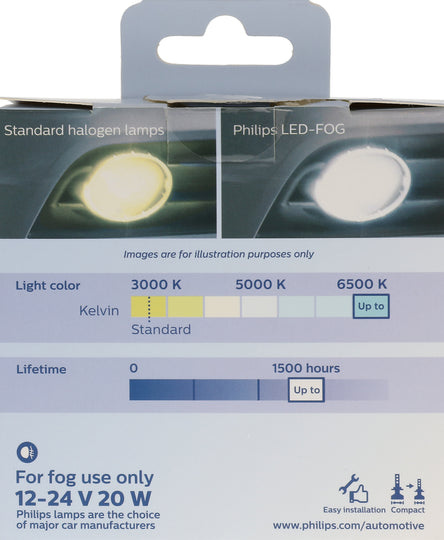 H7UEFLED Philips Untinon Essential - Ultinon Essential LED Fog Philips Bulbs