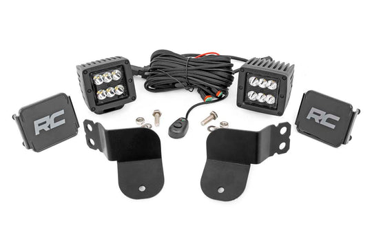 93022 LED Light - Cage Mount - 2" Black Pair - Spot - Polaris General (16-22)/General 4 (17-22) Rough Country Canada