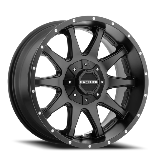 930B-89052+18 - Raceline Shift 930B 18X9 5X139.7 / 5X150 18mm Satin Black - Raceline Wheels Canada