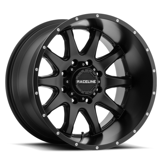930B-89066-12 - Raceline 930B SHIFT 18X9 6X139.7 / 6X135 -12mm Satin Black - Raceline Wheels Canada