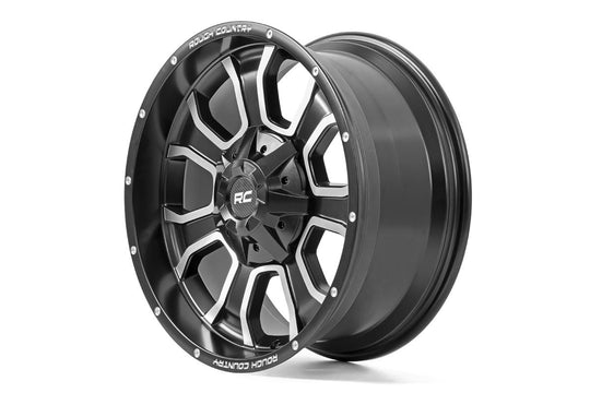 93201010 - Rough Country 93 Series 20X10 8X165.1 -18mm Matte Black - Rough Country Wheels Canada