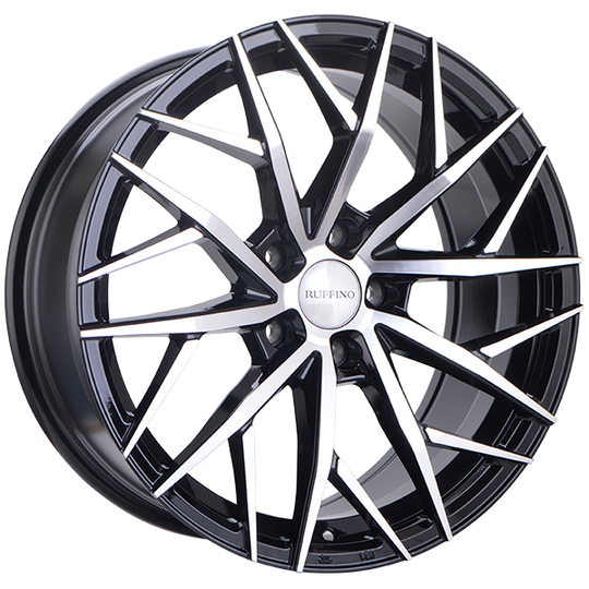 RUF5218002 - Ruffino Atrax 18X8.0 5x114.3 35mm Gloss Black - Machined Face - Ruffino Wheels Canada