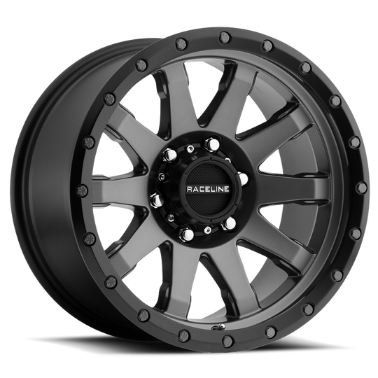 934G-78580-00 - Raceline 934G CLUTCH 17X8.5 8X165.1 0mm Satin Gunmetal - Raceline Wheels Canada