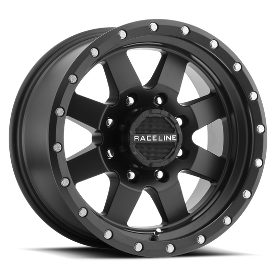 935B-89080-12 - Raceline 935B DEFENDER 18X9 8X165.1 -12mm Satin Black - Raceline Wheels Canada