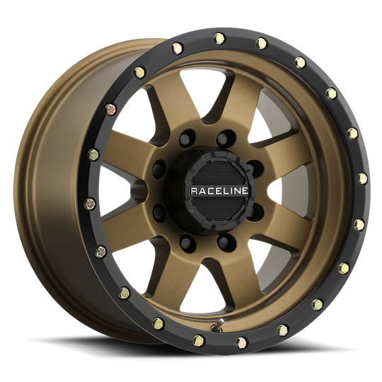 935BZ-79060-00 - Raceline 935BZ DEFENDER 17X9 6X139.7 0mm Matte Bronze - Raceline Wheels Canada