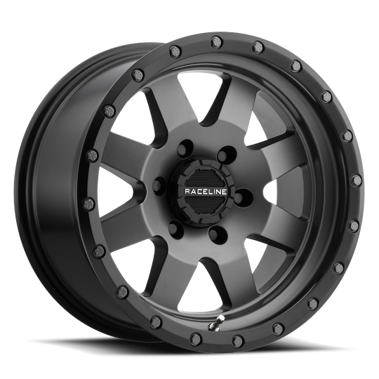 935G-55012 - Raceline 935G DEFENDER TR 15X5 5X114.3 0mm Satin Gunmetal - Raceline Wheels Canada