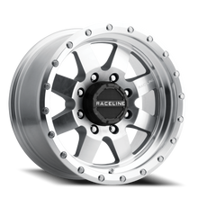 Load image into Gallery viewer, 935MC-79081-00 - Raceline Defender 935MC 17X9 8X170 0mm Machined Silver - Raceline Wheels Canada