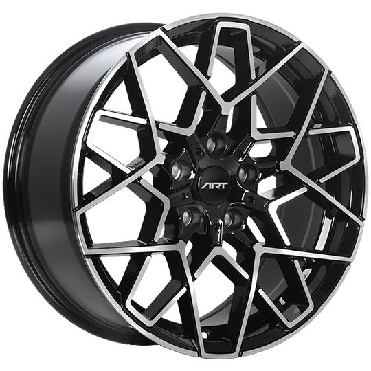 R19218002 - ART Replica 192 18X8 5X120 ET 35mm Gloss Black - Machined Face - ART Replica Wheels Canada