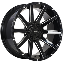 Load image into Gallery viewer, RUF4820001 - Ruffino Sinner 20X9 5X139.7 / 5X127 15mm Gloss Black - Milled Edge - Ruffino Wheels Canada