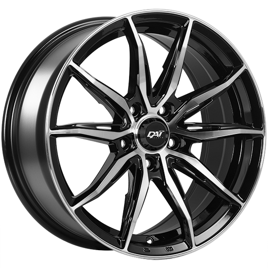 DW11516009 - DAI Wheels Frantic 16X7.0 5x114.3 39mm Gloss Black - Machined Face - DAI Wheels Wheels Canada