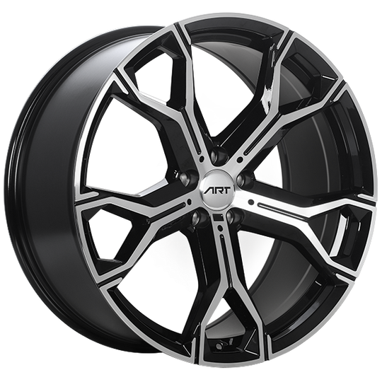 R18121001 - ART Replica 181 21X9.5 5X112 ET 37mm Gloss Black - Machined Face - ART Replica Wheels Canada