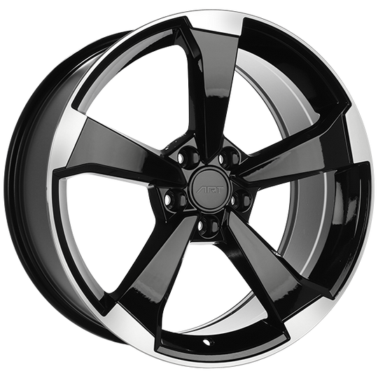 R19119001 - ART Replica 191 19X8.5 5X112 ET 35mm Gloss Black - Machined Face - ART Replica Wheels Canada
