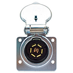 9485-31 Trailer Wiring Harness Connector Pico 7 Pole Female RV Plated Steel Socket Trailer Connector Pico Wiring
