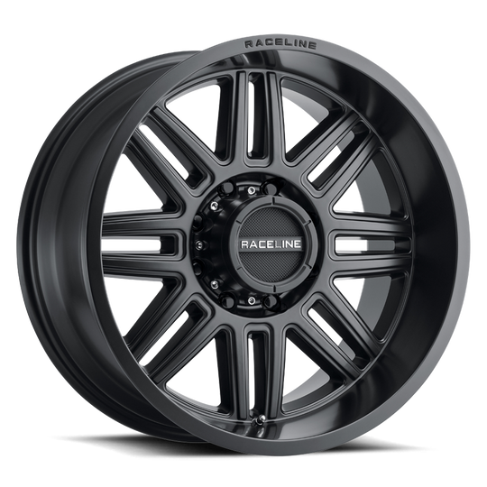 948B-89088-12 - Raceline 948B SPLIT 18X9 8X180 -12mm Satin Black - Raceline Wheels Canada