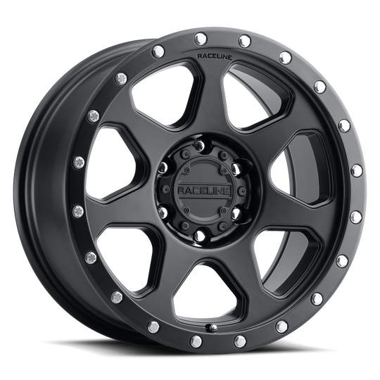 949B-78565+18 - Raceline 949B 7X 17X8.5 6X135 18mm Satin Black - Raceline Wheels Canada