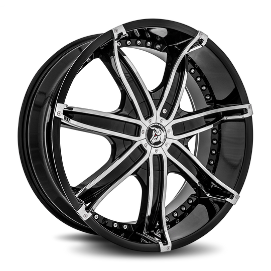 DNA-228BLNK3873B - Diablo DNA 22X8.5 Blank 38mm Gloss Black - Diablo Wheels Canada