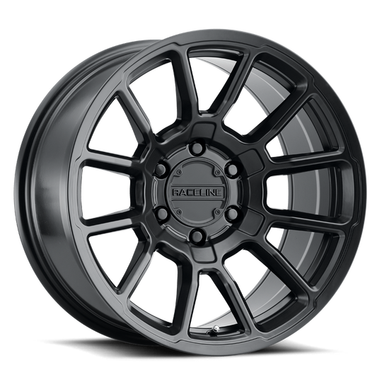 950B-29081-00 - Raceline 950B GAUGE 20X9 8X170 0mm Satin Black - Raceline Wheels Canada