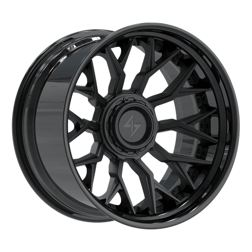 SBFX22241281443 - Sentali Barrel Forged BFX2 24X12 8X170 / 8X165.1 -44mm Gloss Black Lip / Matte Black Centre - Sentali Barrel Forged Wheels Canada