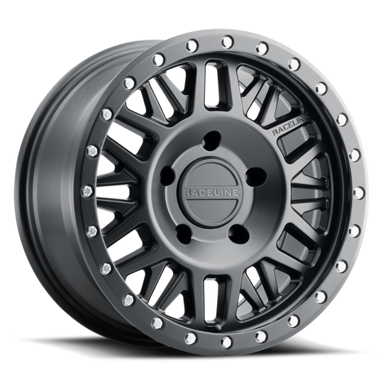 951B-79080-12 - Raceline Ryno 951B 17X9 8X165.1 -12mm Satin Black - Raceline Wheels Canada
