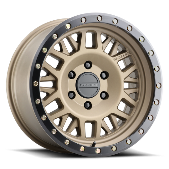 951BZ-68060-00 - Raceline Ryno 951BZ 16X8 6X139.7 0mm Textured Bronze Gold - Raceline Wheels Canada