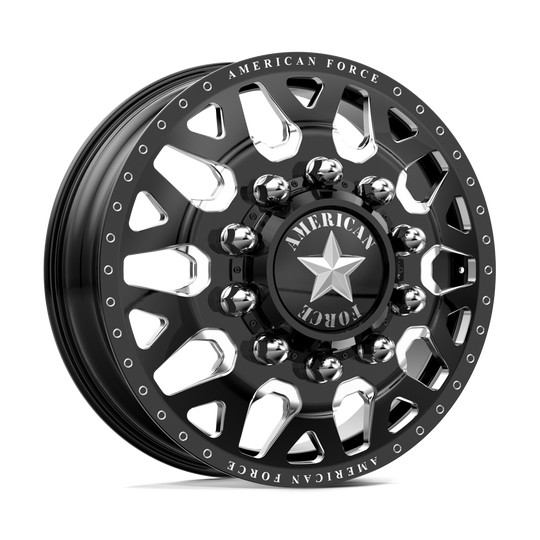 AFDEF91225-5-21 - American Force AFW Quake 24X8.25 10X225 mm Gloss Black Mill-Mach - American Force Wheels Canada
