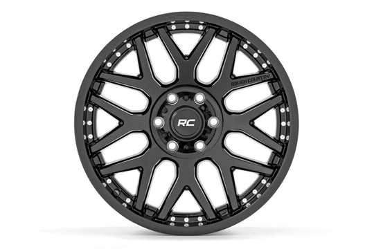 95201812 - Rough Country 95 Series 20X10 6X139.7 -18mm Gloss Black - Rough Country Wheels Canada
