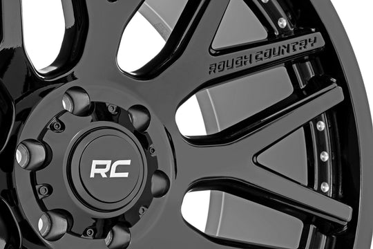 95201812 - Rough Country 95 Series 20X10 6X139.7 -18mm Gloss Black - Rough Country Wheels Canada