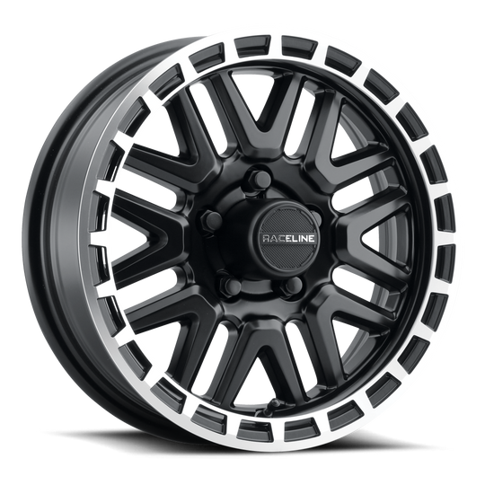 953BM-66080 - Raceline 953BM Krank 16X6 8X165.1 0mm Satin Black - Raceline Wheels Canada
