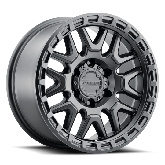 953B-89065+18 - Raceline 953B Krank 18X9 6X135 18mm Satin Black - Raceline Wheels Canada