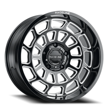 Charger l'image dans la galerie, 955M-21060-19 - Raceline Warp 955M 20X10 6X139.7 -19mm Milled Gloss Black - Raceline Wheels Canada