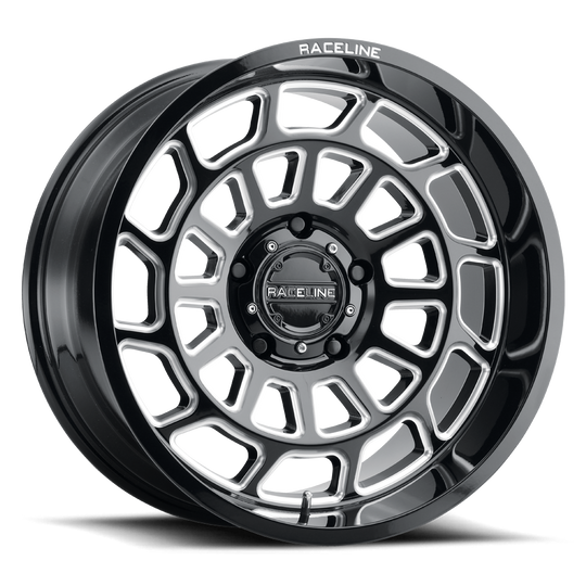 955M-29081-00 - Raceline 955M WARP 20X9 8X170 0mm Satin Black Machined Face - Raceline Wheels Canada