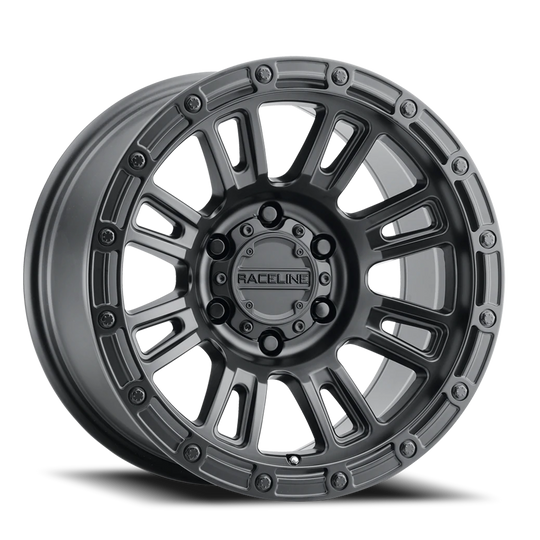 956B-78565-00 - Raceline Compass 956B 17X8.5 6X135 0mm Satin Black - Raceline Wheels Canada