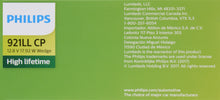 Load image into Gallery viewer, 921LLCP Philips LongerLife Miniature 921LL - LongerLife - Multiple Commercial 10-Pack Philips Bulbs