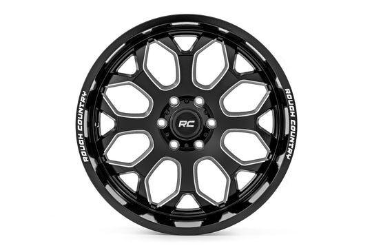 96200012 - Rough Country 96 Series 20X9 6X139.7 0mm Gloss Black - Rough Country Wheels Canada